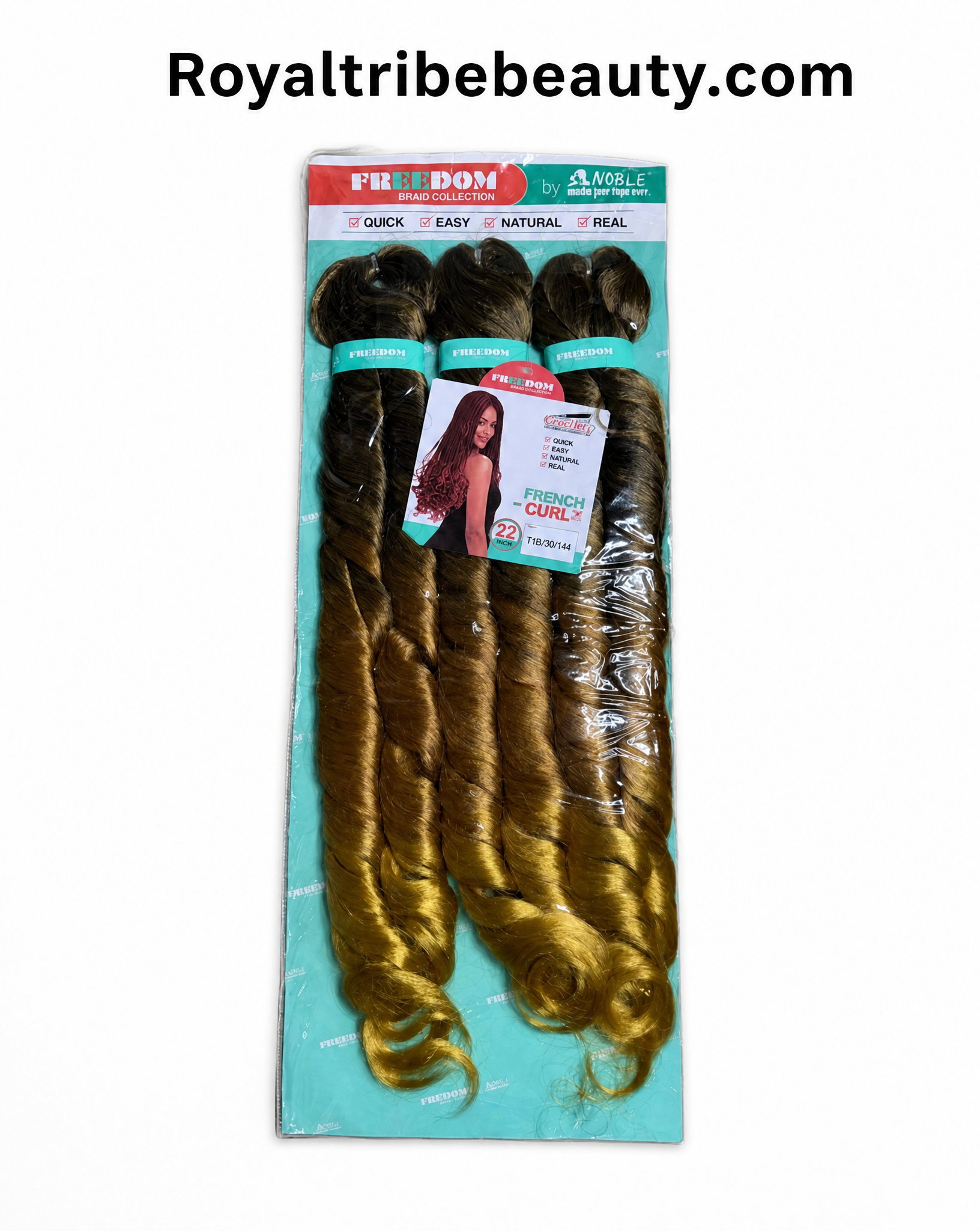 French curls 22 inches, colour T1B/ 30/144