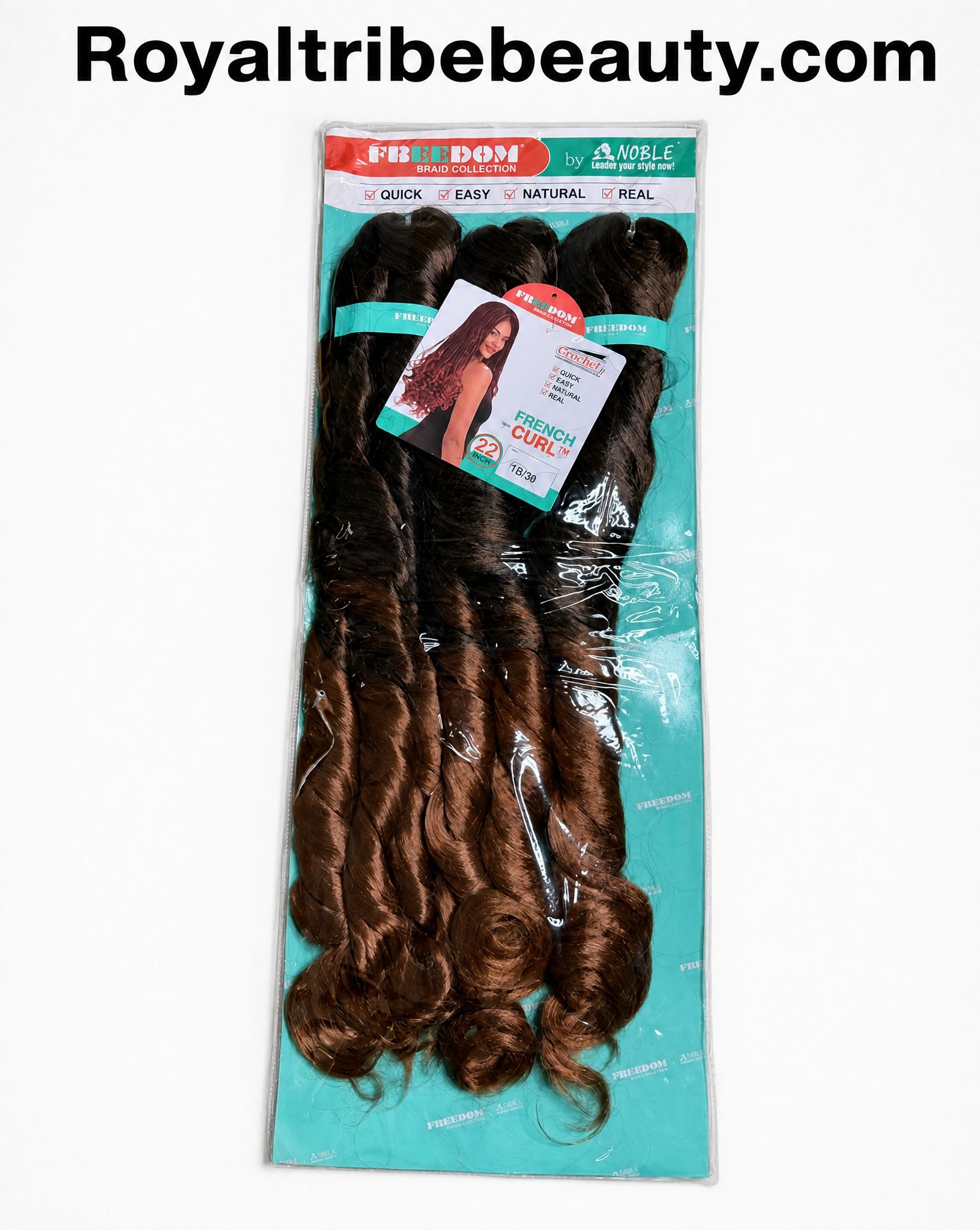 French curls , 22 inches , colour T1B /30